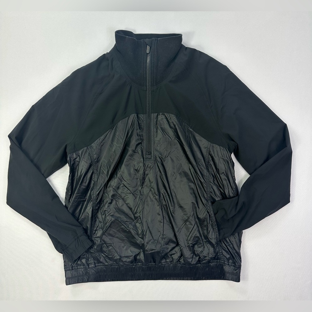 * lululemon All Roads half 1/2 Zip Black pullover light jacket Size 6 - Picture 3 of 11